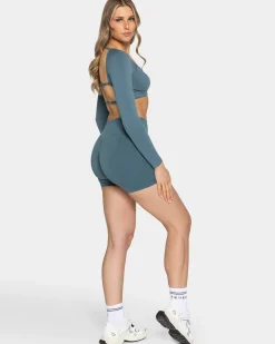 Clearance Short Sculpt scrunch Femme « teal » Femme Shorts