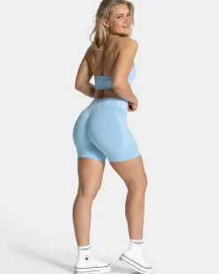 Sale Short Signature Scrunch « Ice Blue » Femme Shorts