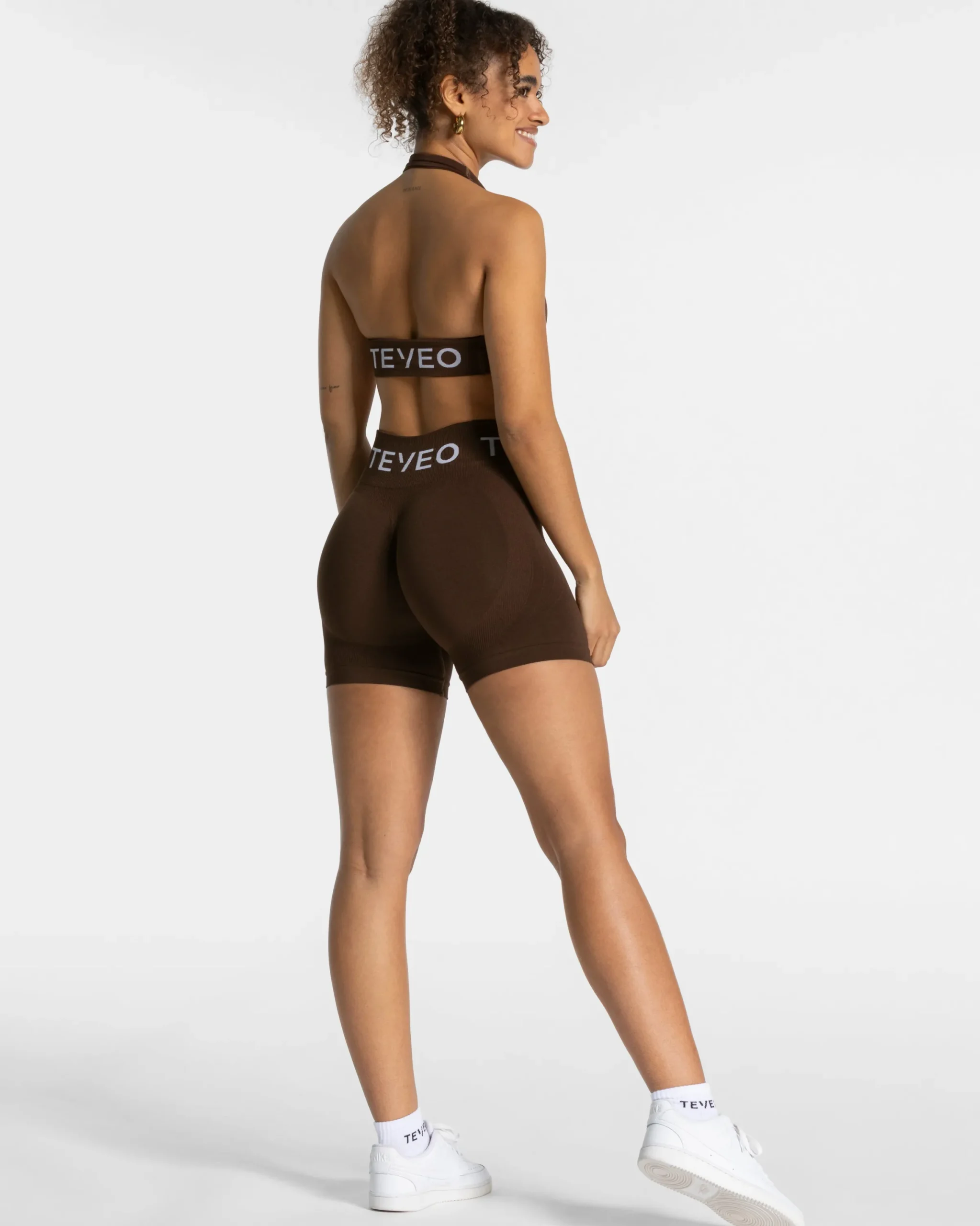 Best Short Signature Scrunch « marron foncé » Femme Shorts