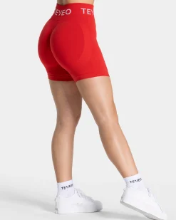 Clearance Short Signature Scrunch « rouge » Femme Shorts