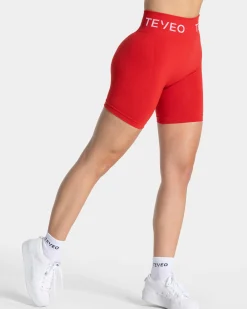 Clearance Short Signature Scrunch « rouge » Femme Shorts