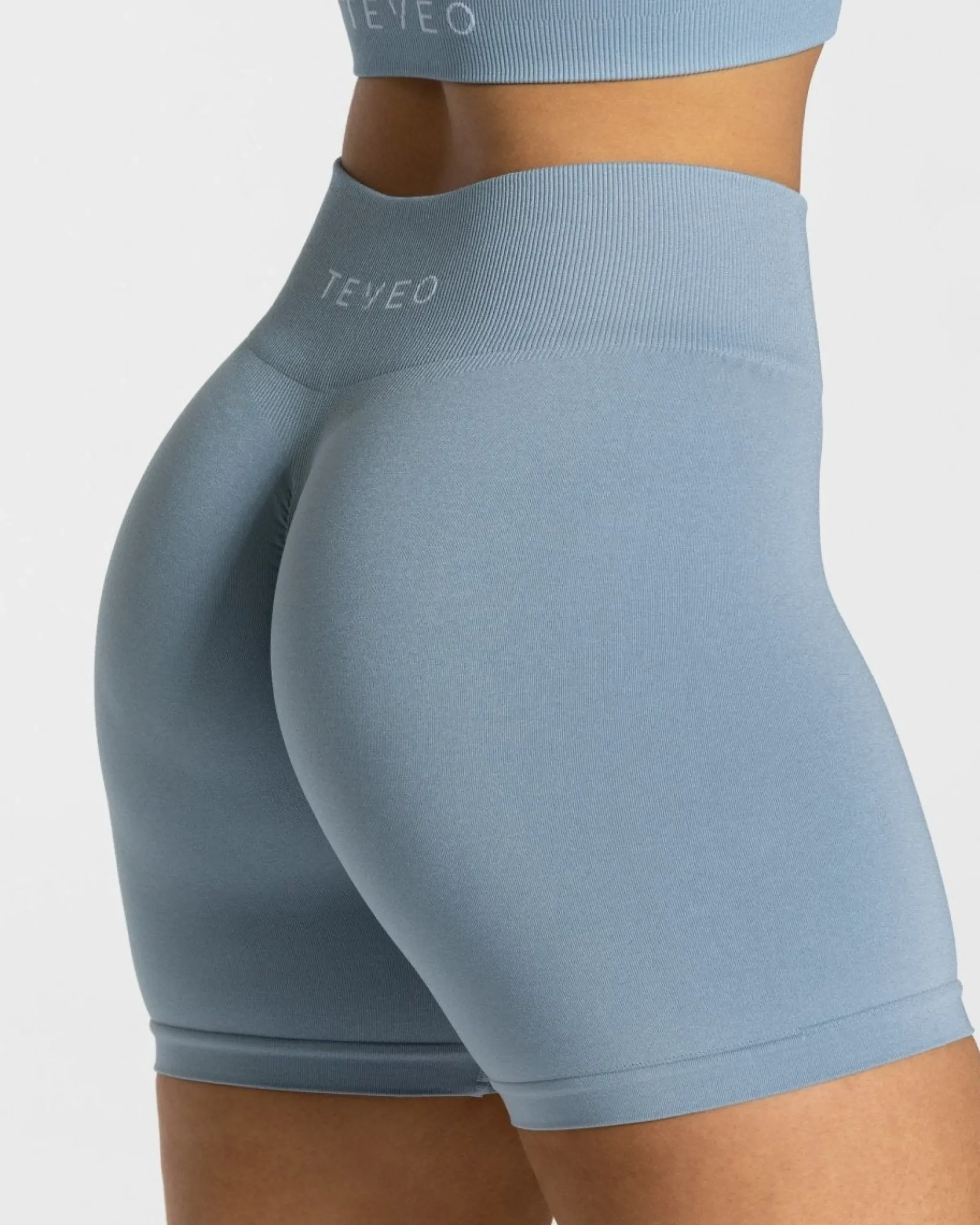Clearance Short Timeless Scrunch « bleu acier » Femme Shorts