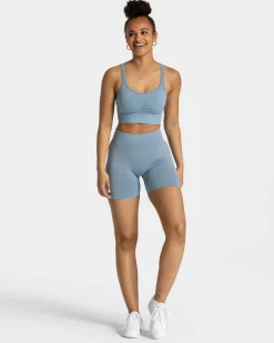 Clearance Short Timeless Scrunch « bleu acier » Femme Shorts