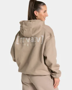 Hot Sweat à capuche oversize RI’VAIV « taupe » Femme Sweats À Capuche Et Vestes De Sport