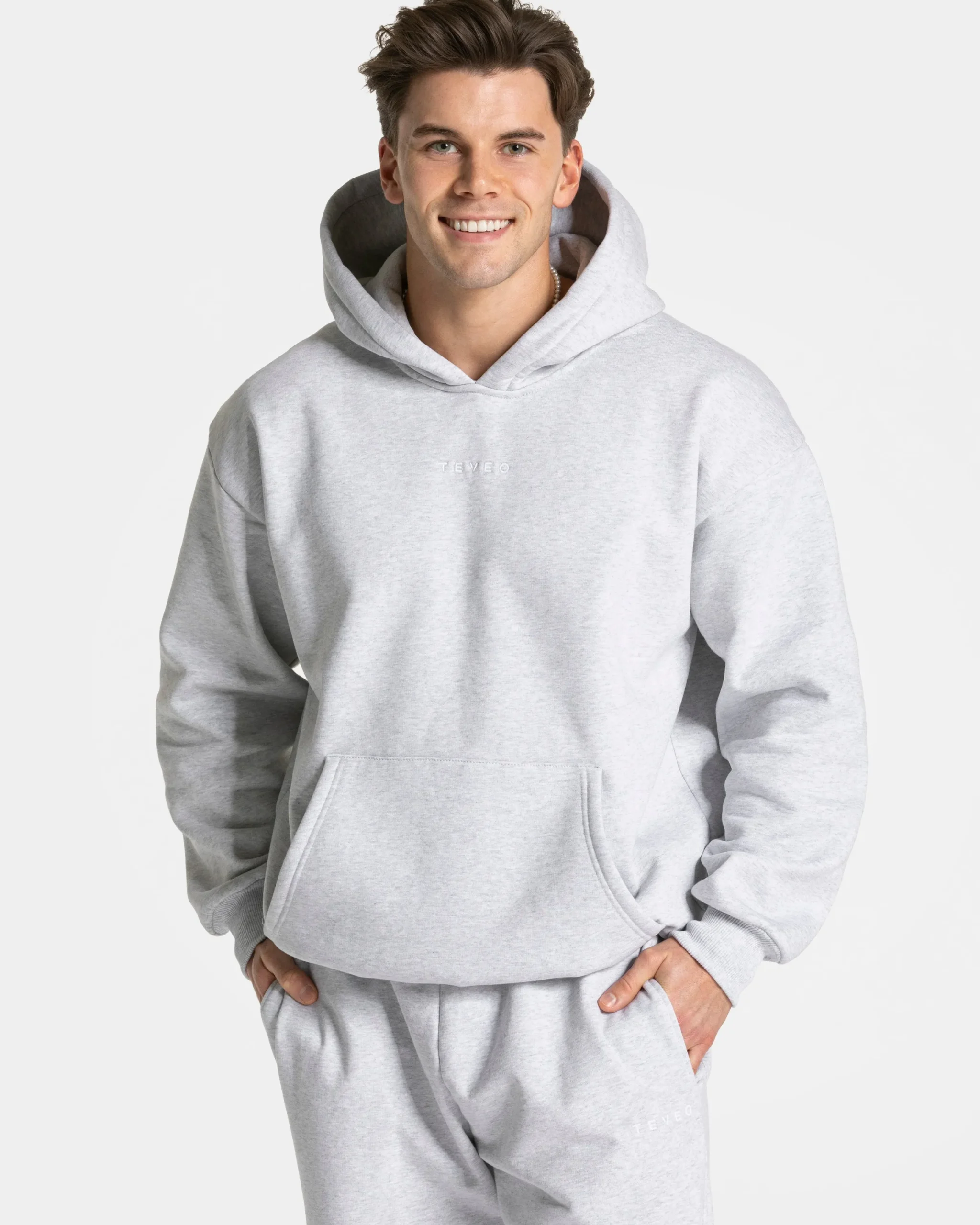 New Sweat à capuche oversize RI’VAIV « gris clair » Homme Sweats À Capuche Et Sweats Zippés