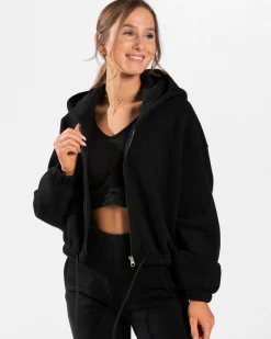Outlet Sweat à capuche zippé oversize Iconic « noir » Femme Sweats À Capuche Et Vestes De Sport
