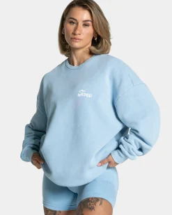 Fashion Sweat-shirt Acid oversize « bleu layette » Femme Sweats À Capuche Et Vestes De Sport