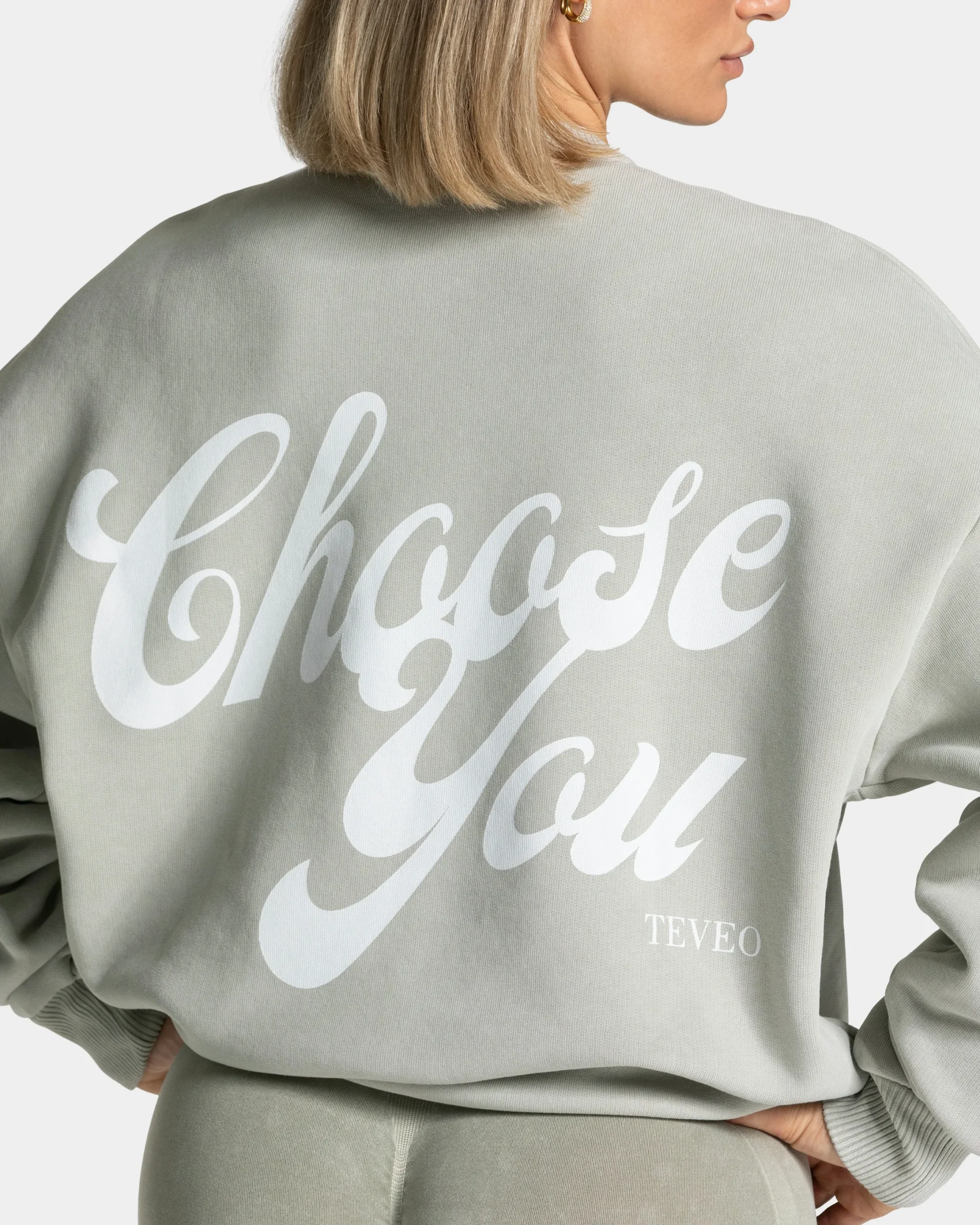 Hot Sweat-shirt Acid oversize « vert sauge » Femme Sweats À Capuche Et Vestes De Sport