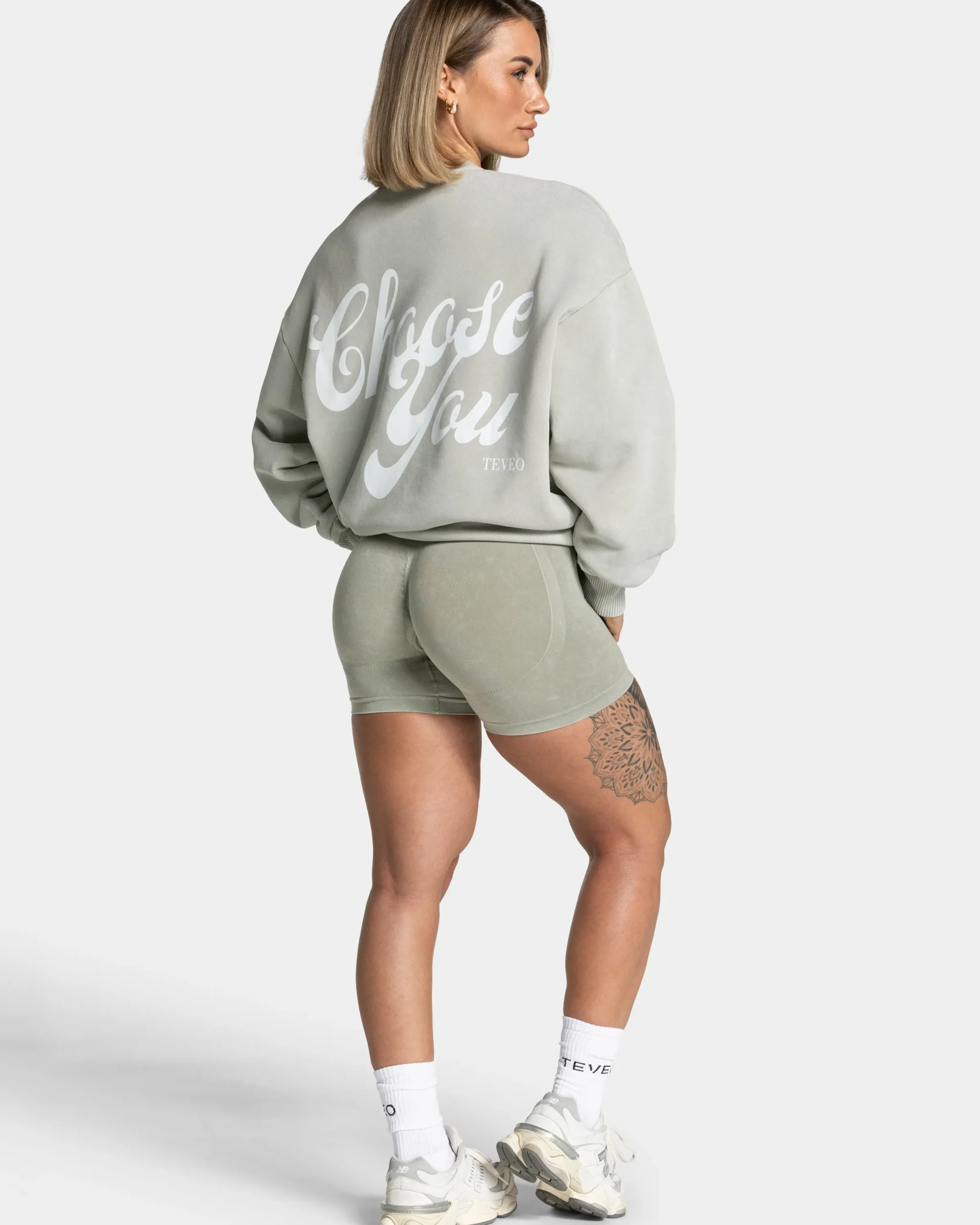 Hot Sweat-shirt Acid oversize « vert sauge » Femme Sweats À Capuche Et Vestes De Sport