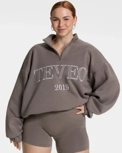 Online Sweat-shirt demi-zippé Femme « kaki » Femme Sweats À Capuche Et Vestes De Sport