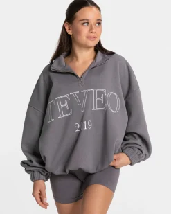 Online Sweat-shirt demi-zippé Femme « graphite » Femme Sweats À Capuche Et Vestes De Sport