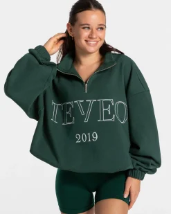 Online Sweat-shirt demi-zippé Femme « vert foncé » Femme Sweats À Capuche Et Vestes De Sport