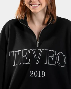 Discount Sweat-shirt demi-zippé Femme « noir » Femme Sweats À Capuche Et Vestes De Sport