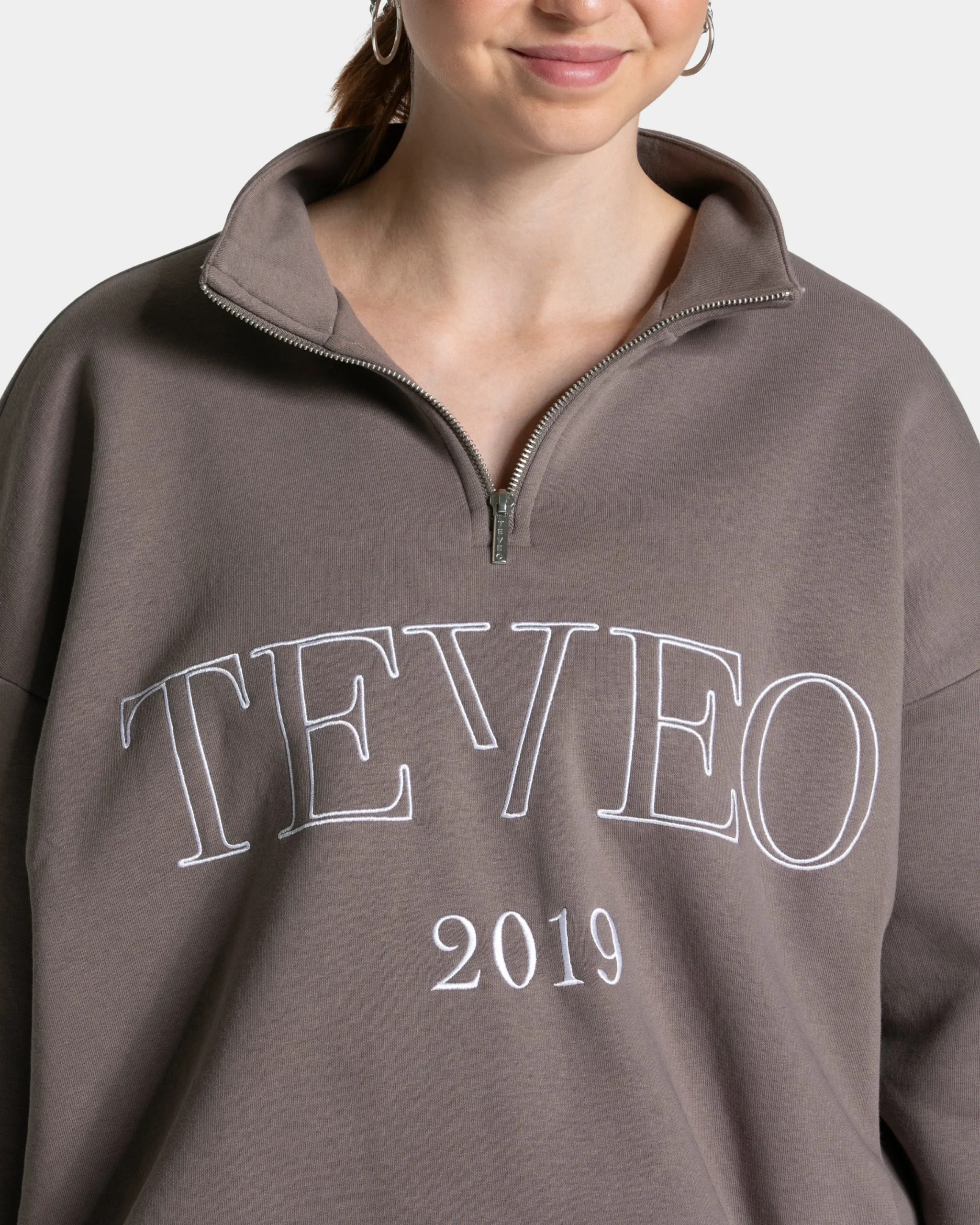 Online Sweat-shirt demi-zippé Femme « kaki » Femme Sweats À Capuche Et Vestes De Sport