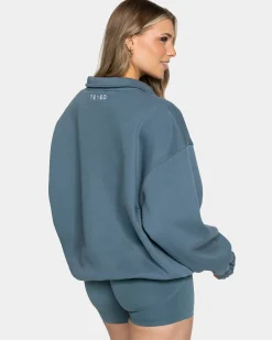 Best Sweat-shirt demi-zippé Femme « teal » Femme Sweats À Capuche Et Vestes De Sport
