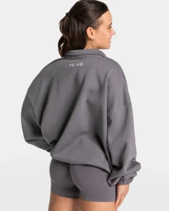 Online Sweat-shirt demi-zippé Femme « graphite » Femme Sweats À Capuche Et Vestes De Sport