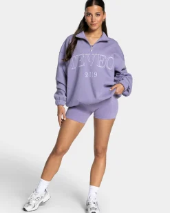 Clearance Sweat-shirt demi-zippé Femme « lavande » Femme Sweats À Capuche Et Vestes De Sport