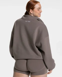 Online Sweat-shirt demi-zippé Femme « kaki » Femme Sweats À Capuche Et Vestes De Sport
