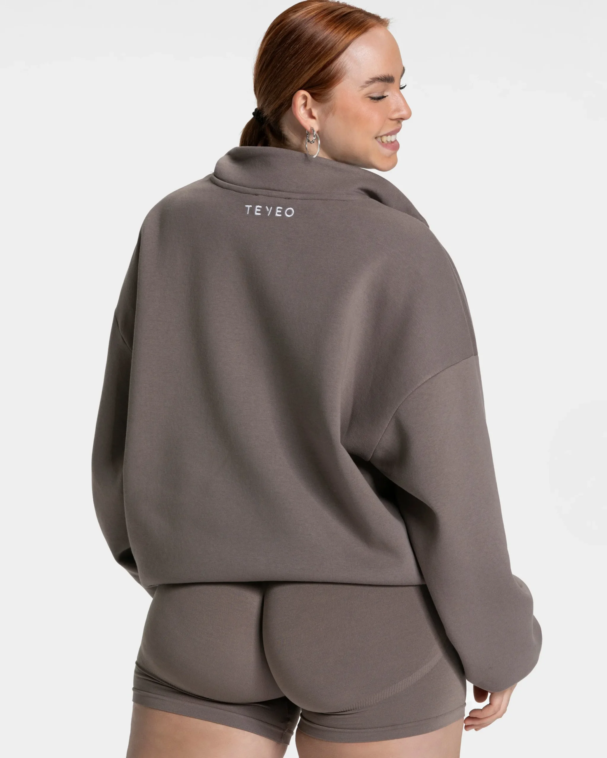 Online Sweat-shirt demi-zippé Femme « kaki » Femme Sweats À Capuche Et Vestes De Sport