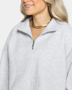 Discount Sweat-shirt demi-zippé Femme « gris clair » Femme Sweats À Capuche Et Vestes De Sport