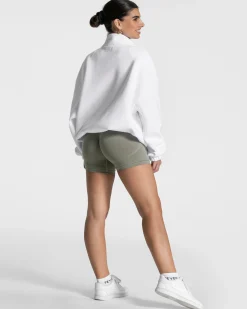 New Sweat-shirt demi-zippé Femme « blanc » Femme Sweats À Capuche Et Vestes De Sport