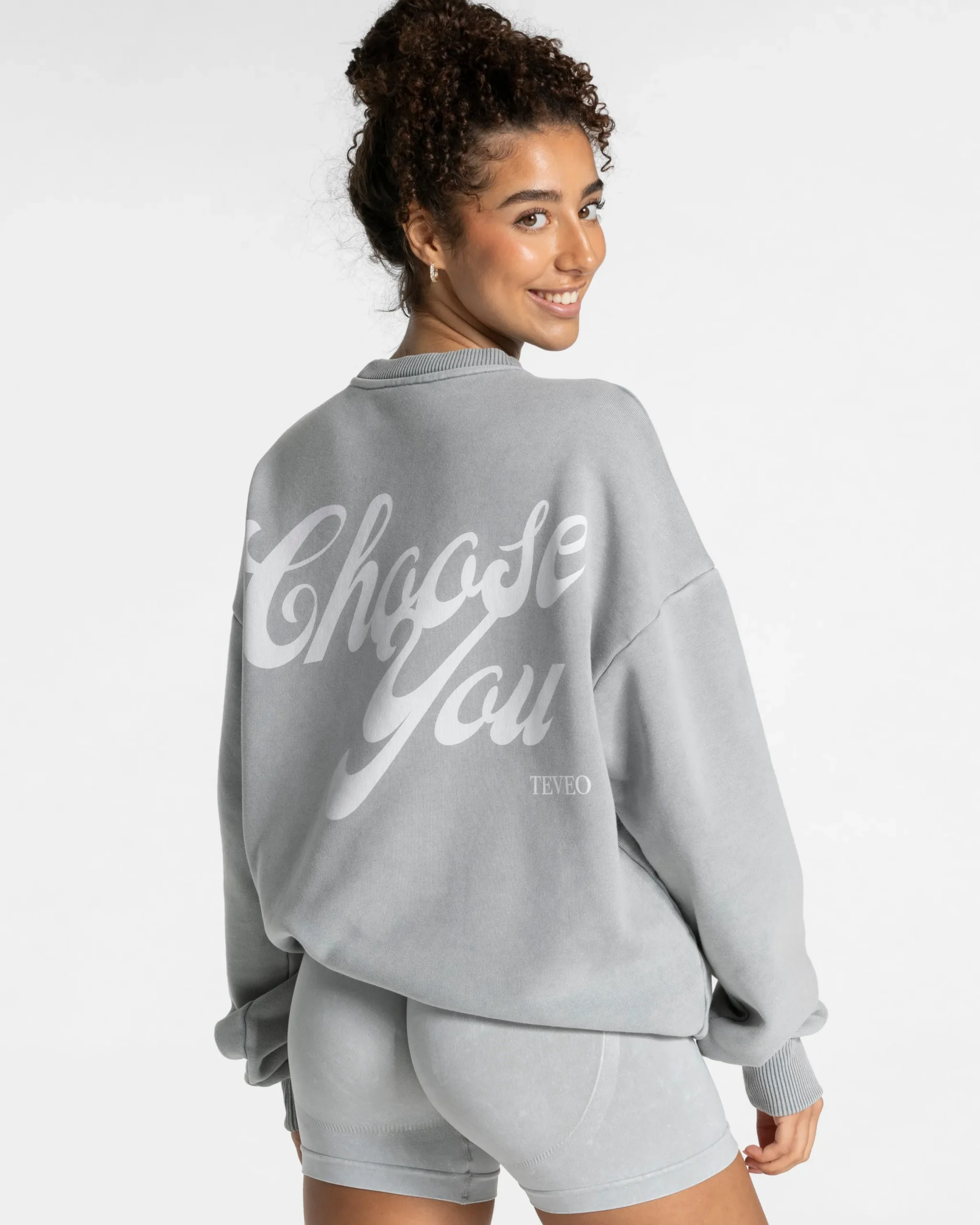 Hot Sweat-shirt oversize Acid « gris clair » Femme Sweats À Capuche Et Vestes De Sport