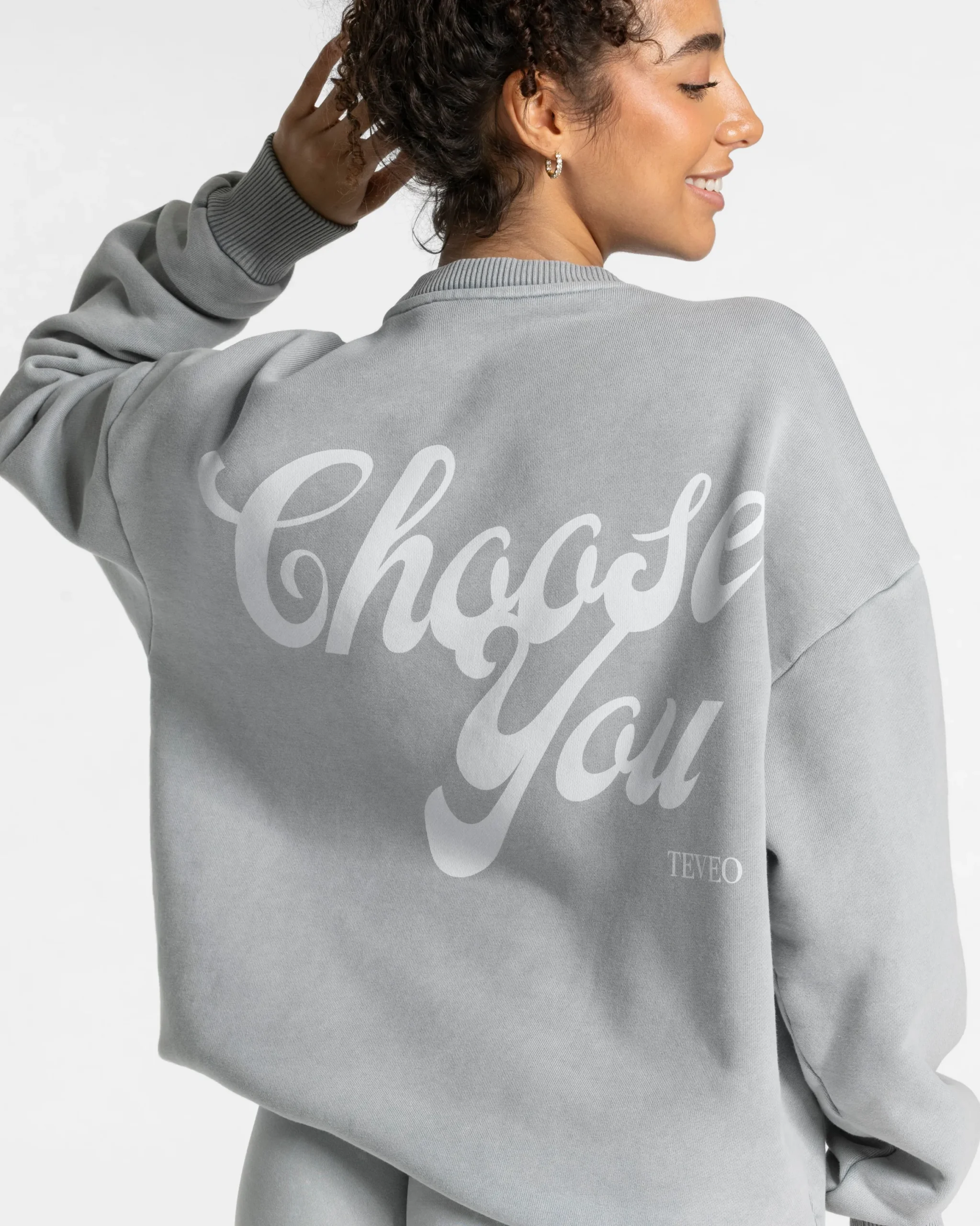 Hot Sweat-shirt oversize Acid « gris clair » Femme Sweats À Capuche Et Vestes De Sport