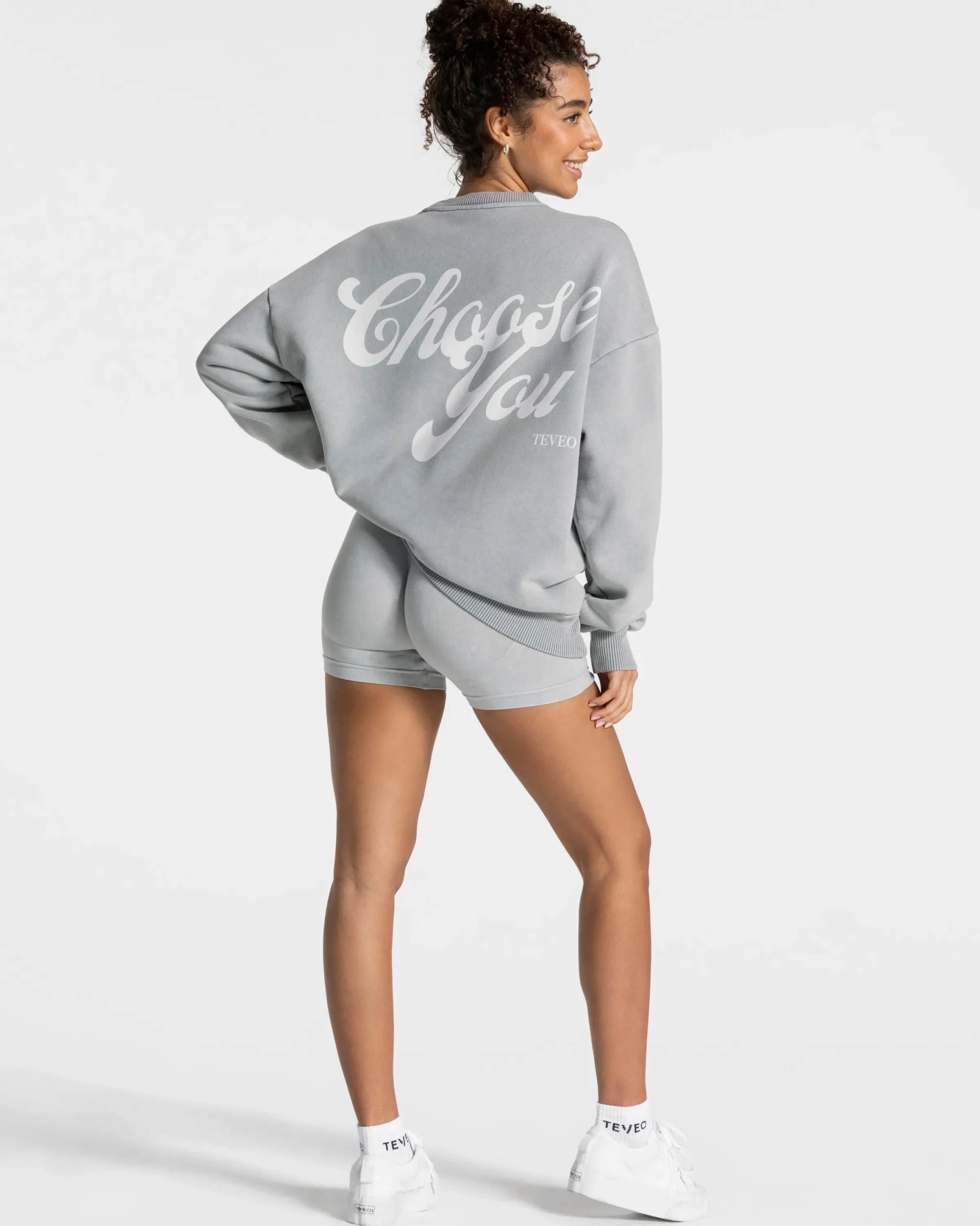 Hot Sweat-shirt oversize Acid « gris clair » Femme Sweats À Capuche Et Vestes De Sport