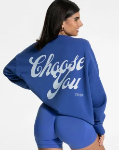 Outlet Sweat-shirt oversize Pure « bleu roi » Femme Sweats À Capuche Et Vestes De Sport