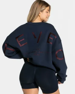 Discount Sweat-shirt oversize Signature « Midnight » Femme Sweats À Capuche Et Vestes De Sport