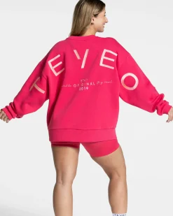 Online Sweat-shirt oversize Signature « Berry » Femme Sweats À Capuche Et Vestes De Sport