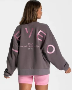 Discount Sweat-shirt oversize Signature « Graphite » Femme Sweats À Capuche Et Vestes De Sport