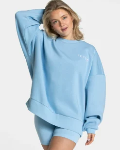 Hot Sweat-shirt oversize Signature « Ice Blue » Femme Sweats À Capuche Et Vestes De Sport