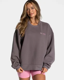 Discount Sweat-shirt oversize Signature « Graphite » Femme Sweats À Capuche Et Vestes De Sport