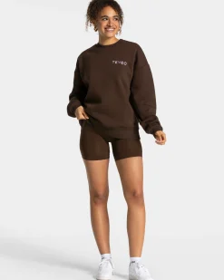 Best Sweat-shirt oversize Signature « marron foncé » Femme Sweats À Capuche Et Vestes De Sport
