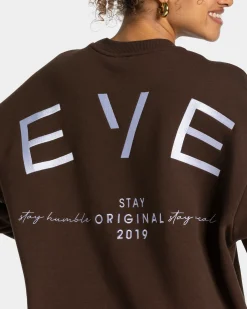 Best Sweat-shirt oversize Signature « marron foncé » Femme Sweats À Capuche Et Vestes De Sport