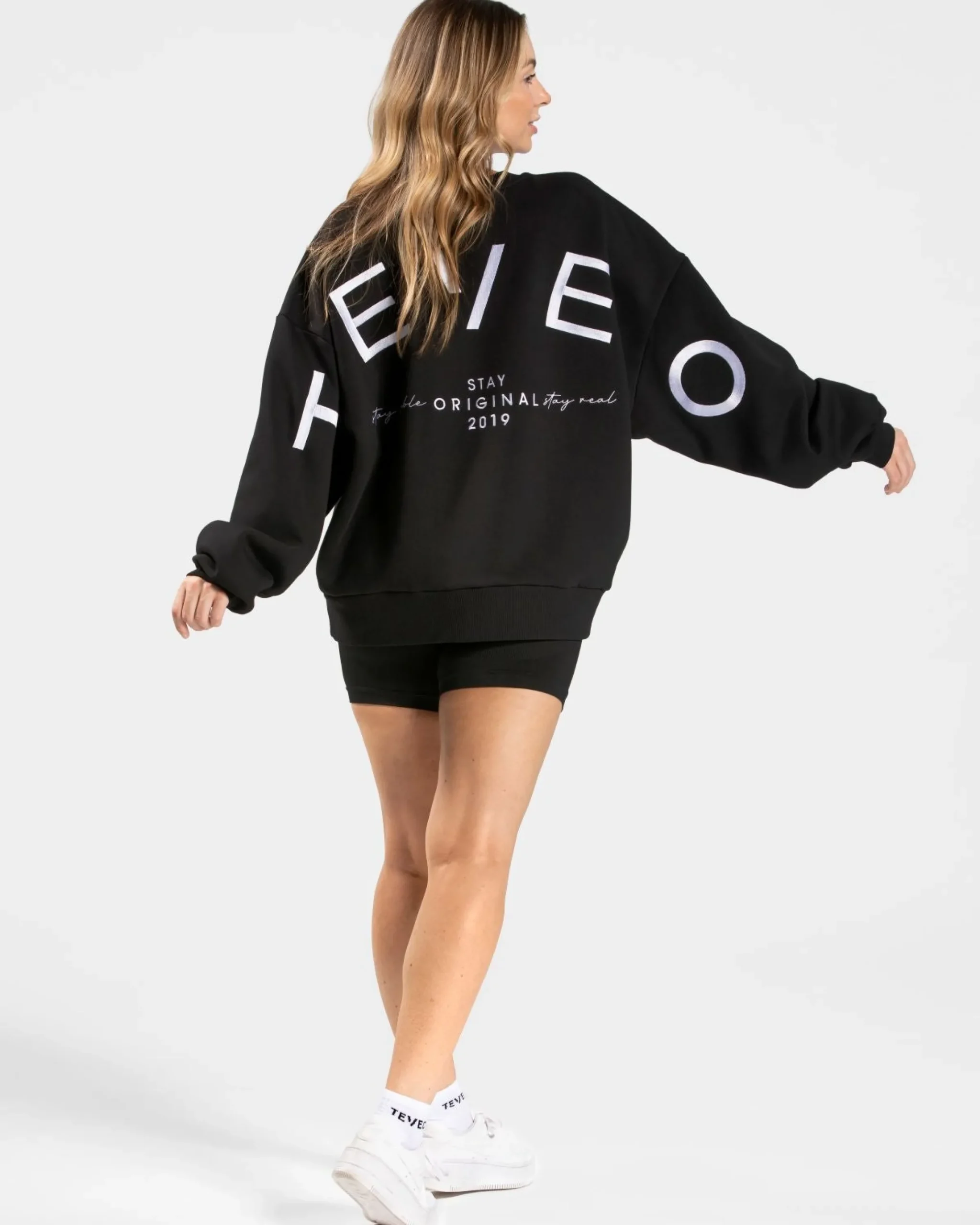 Online Sweat-shirt oversize Signature « noir » Femme Sweats À Capuche Et Vestes De Sport