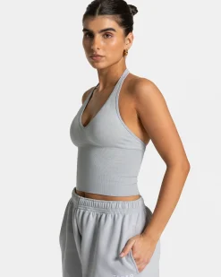 Outlet Top Neckholder Timeless Pro « gris clair » Femme Hauts