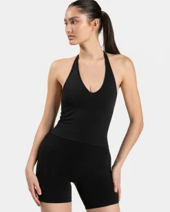 Outlet Top Neckholder Timeless Pro « noir » Femme Hauts