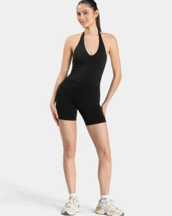 Outlet Top Neckholder Timeless Pro « noir » Femme Hauts