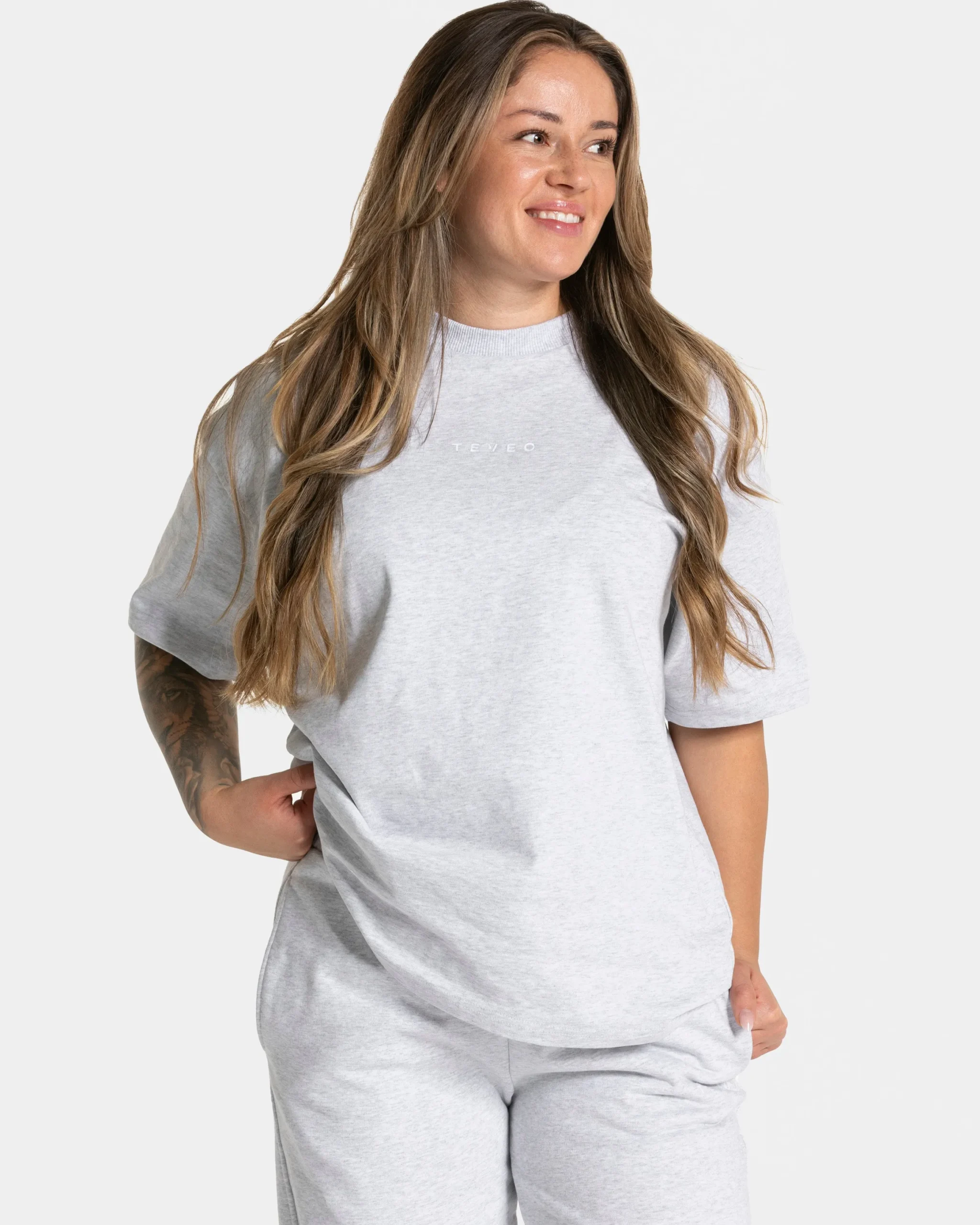 New T-shirt oversize RI’VAIV « gris clair » Femme T-shirts