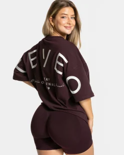 New T-shirt oversize Signature « Merlot » Femme T-shirts