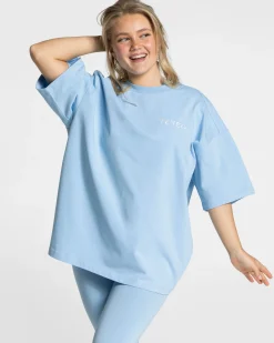 Fashion T-shirt oversize Signature « Ice Blue » Femme T-shirts