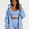 Outlet Veste de sport Statement Oversized « bleu » Femme Sweats À Capuche Et Vestes De Sport