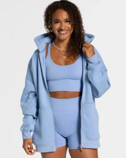 Outlet Veste de sport Statement Oversized « bleu » Femme Sweats À Capuche Et Vestes De Sport