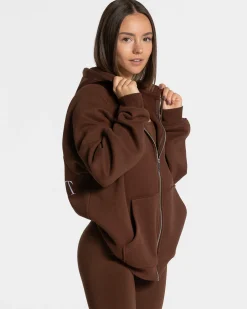 Clearance Veste de sport Statement Oversized « café » Femme Sweats À Capuche Et Vestes De Sport