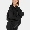 Sale Veste de sport Statement Oversized « noir » Femme Sweats À Capuche Et Vestes De Sport