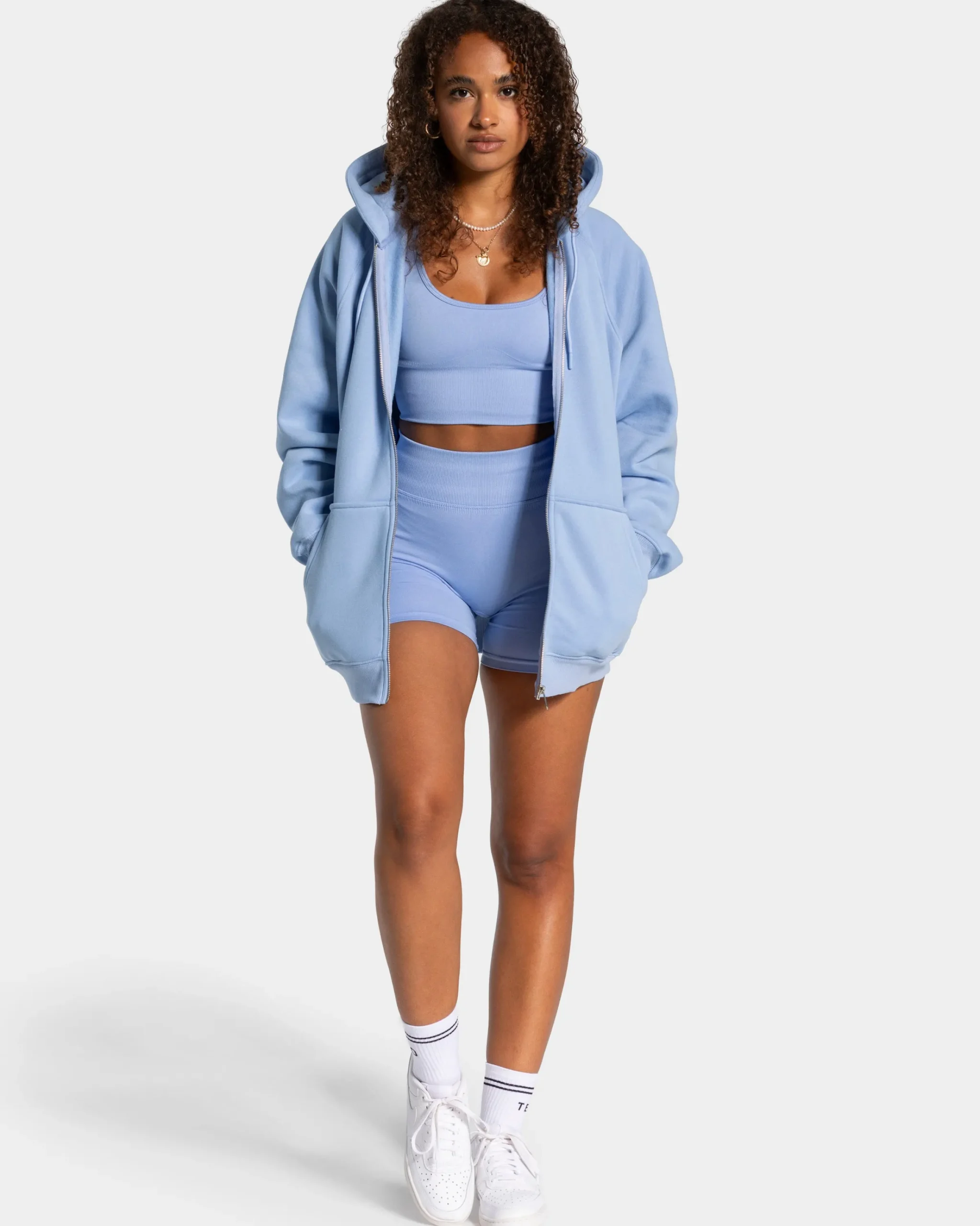 Outlet Veste de sport Statement Oversized « bleu » Femme Sweats À Capuche Et Vestes De Sport
