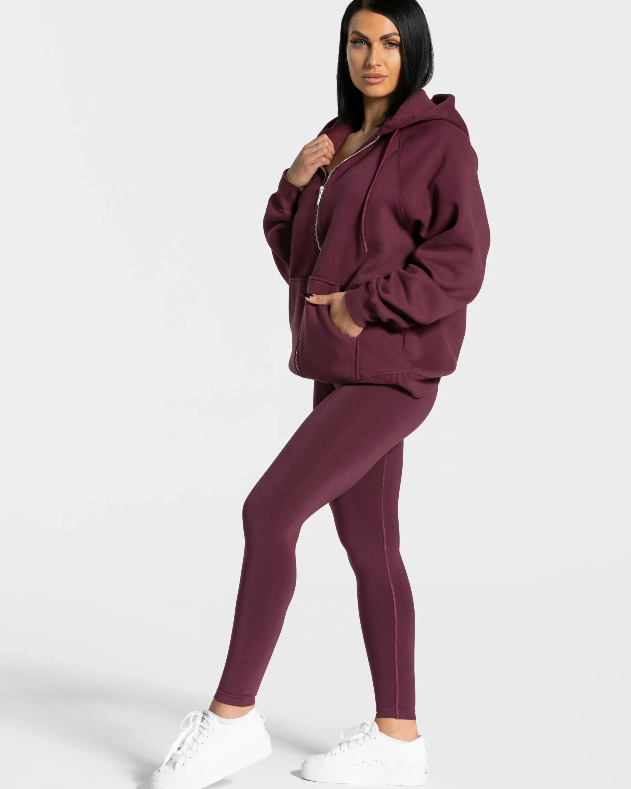 Sale Veste de sport Statement Oversized « prune » Femme Sweats À Capuche Et Vestes De Sport