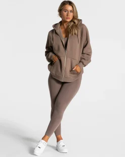 Discount Veste de sport Statement Oversized « moka » Femme Sweats À Capuche Et Vestes De Sport